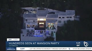 Hundreds seen attending mansion party in Beverly Hills