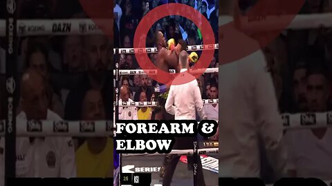 KSI illegal forearm and elbow strike on BOXING match SLOW MOTION REPLY #shorts