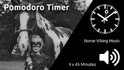 Pomodoro Timer 4 x 45min ~ Norse Viking Music [Danheim] 🖤 ⬛️ 🔊
