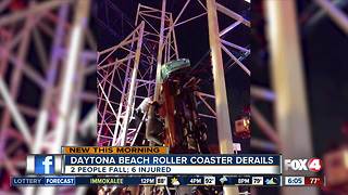 Riders fall 34-feet to the ground from dangling roller coaster car in Florida