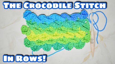 How to Crochet the Crocodile Stitch in Rows