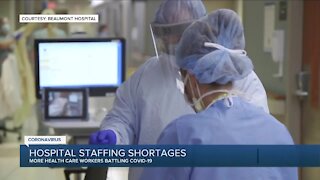 Hospital staffing shortages due to COVID