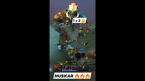 Huskar 1v3 MID RAMPAGE #dota2