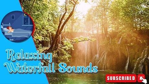 Waterfall sounds for sleeping with no music | White noise, stress relief, calm mind, nature sounds