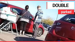 Couple try to unlock wrong car in supermarket