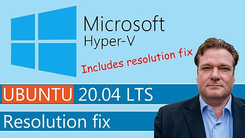 How to Fix the resolution of UBUNTU on Hyper-v to full screen