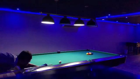 Awesome Break and Run Before Missing 9 Ball