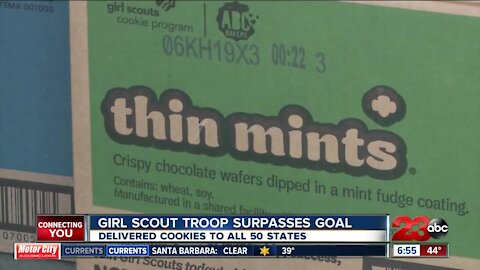 Girl scout troop surpasses goal
