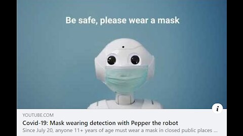 Pepper the Robot, 😷 HUMAN MASK ENFORCER😷, Reverse Speech Analysis- More info in Description Box Below
