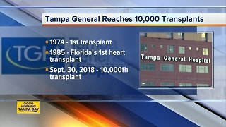 Tampa General Hospital celebrates major milestone of 10,000 transplants