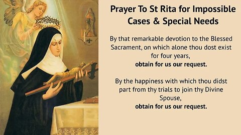 Prayer for the Impossible to Happen | Saint Rita | (Pray Everyday)