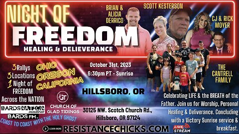 Night of Freedom - OREGON - Night of Life, Healing and Deliverance