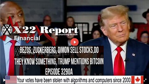 Ep 3290a - Bezos, Zuckerberg, Dimon Sell Stocks,Do They Know Something, Trump Mentions Bitcoin