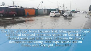 SOUTH AFRICA - Cape Town - Flooded roads and fallen trees following the heavy downpours (VIDEO) (5Vt)