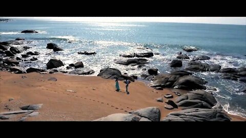 Couple romantic sea and beach time