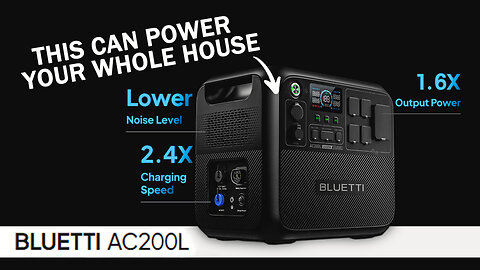 Bluetti AC200L - Portable Power Station - Power Your Entire Home with this Small Solar Generator