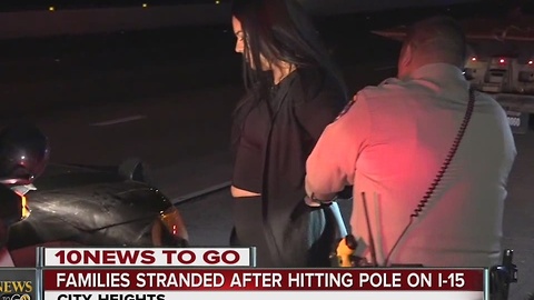 Drunk driver hits pole, causes flat tires for many