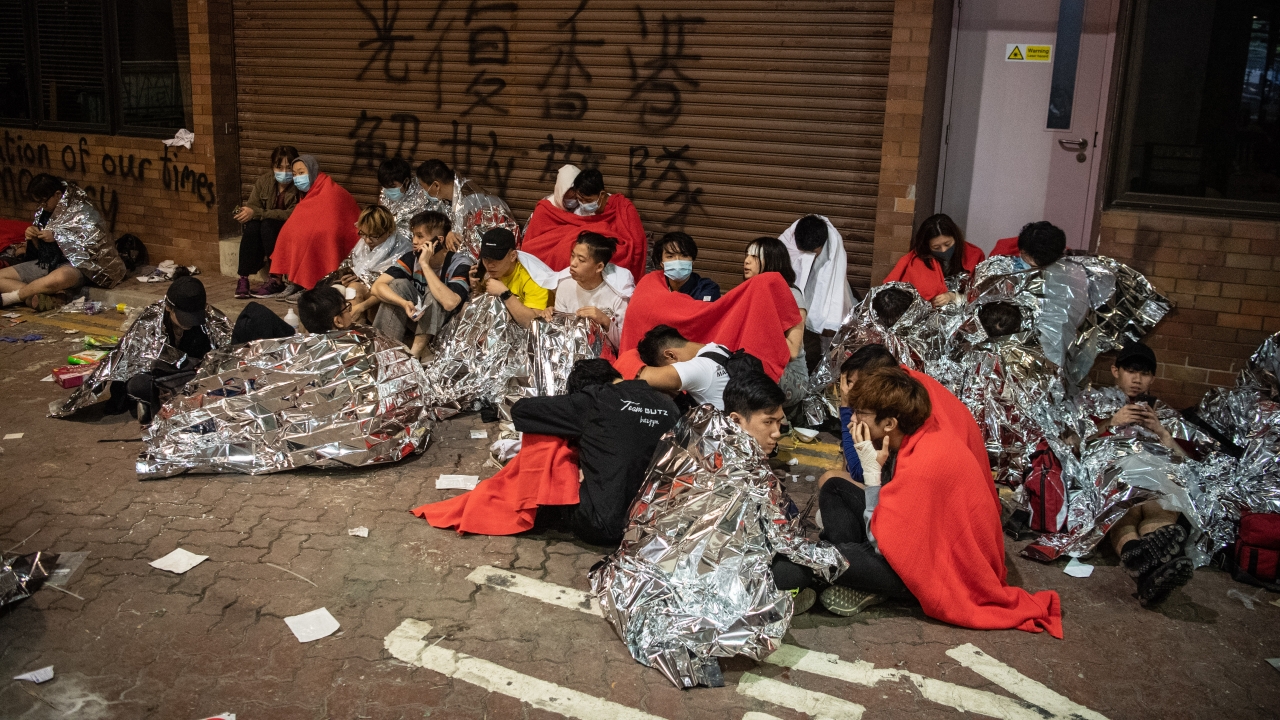 Few Dozen Protesters Remain At Hong Kong Polytechnic University