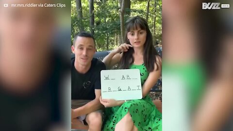 Pregnancy announced by playing hangman game!
