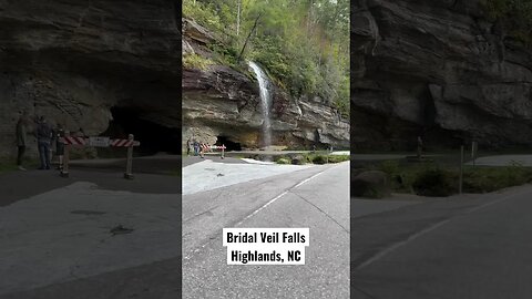 Waterfall on the side of the road. bridal veil falls. #waterfalls #northcarolina #scenic #waterfall