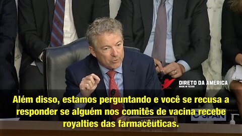 Sen. Paul para Fauci: Vamos descobrir quem recebe royalties de farmacêuticas