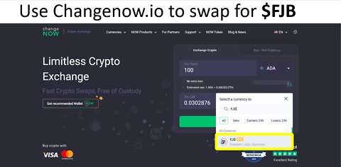 Use Change Now to Swap for FJB