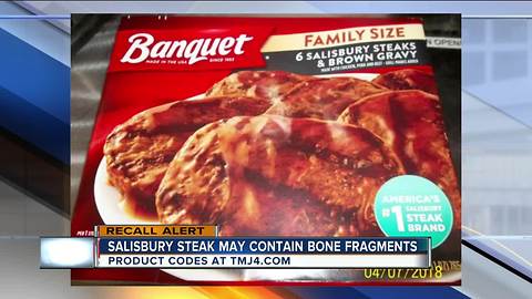 Conagra recalls Salisbury steaks over bone matter contamination