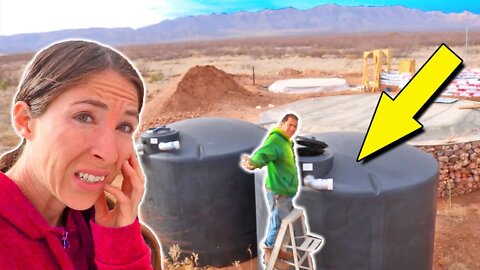 We FAILED! Surviving Off-Grid Only On Rain Water | Couple Builds Own Earthbag Home