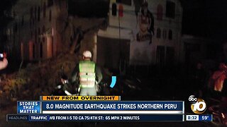 8.0 magnitude earthquake strikes northern Peru