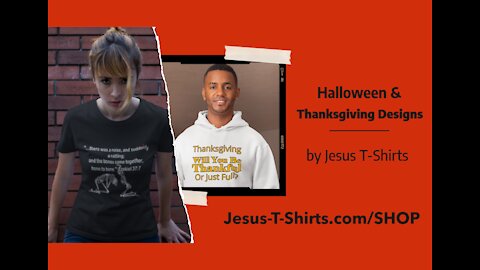 Halloween Thanksgiving TShirts Hoodies Mockup Video #18