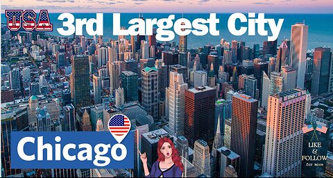 Chicago USA. 3rd Largest City in the US ! Most populous city 2023