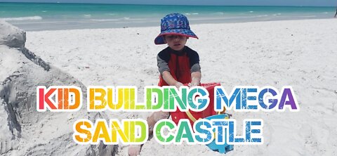 Beach Day- Building Mega Sand Castle