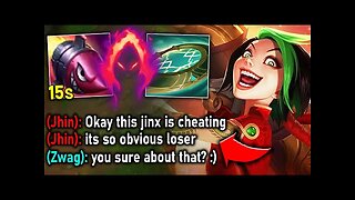 Jinx but my ult is only a 15 second cooldown and enemy Jhin thinks I'm cheating