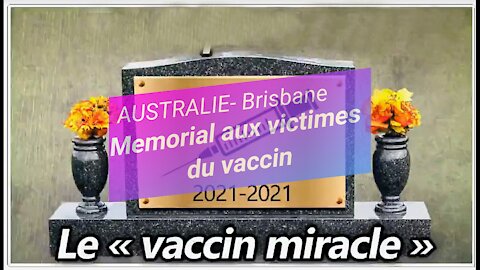 AUSTRALIE-Brisbane... Hommage à ceux qui n'ont pas survécu au vaccin (Hd 720)