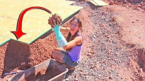 Sealing Our Earthbag Root Cellar with Cob