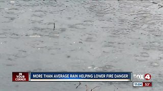 Above average rain could lower fire danger
