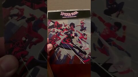 Javi shows of the Best Buy #acrossthespiderverse Steelbook 4K/Blu-Ray Combo! #shorts #milesmorales