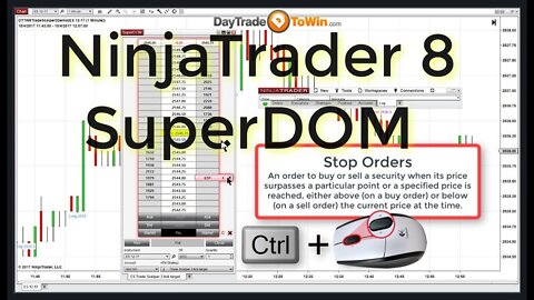 How To Use the SuperDOM on NinjaTrader 8 MIT Limit Stop Orders⚡