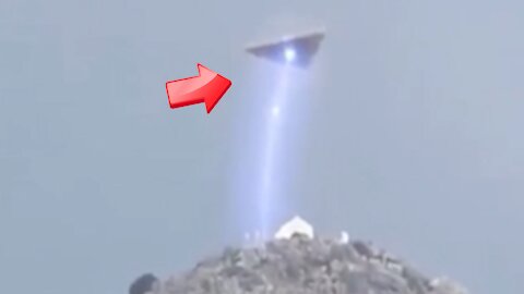 Pyramid-like mountains and triangular-shaped UFOs [Space]