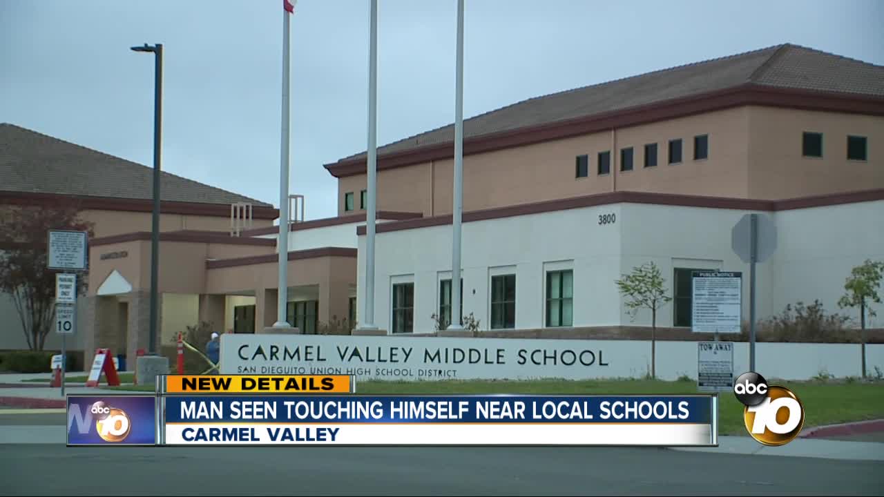 Man seen touching himself near local schools