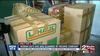 Woman says she was scammed by moving company