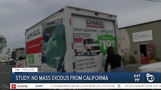 No mass exodus from California