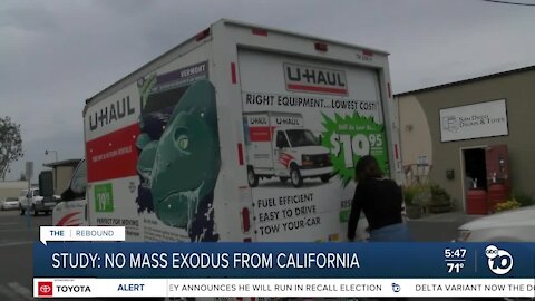 No mass exodus from California