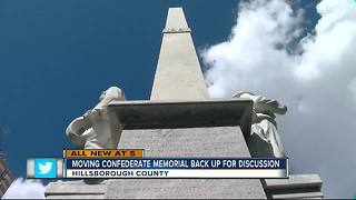 Removal of Confederate Memorial to be discussed again