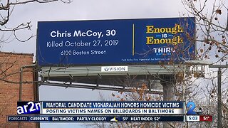 Mayoral candidate honors murder victims with digital bulletin boards around the city