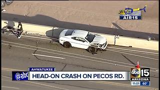 Minor injuries in head-on Ahwatukee crash