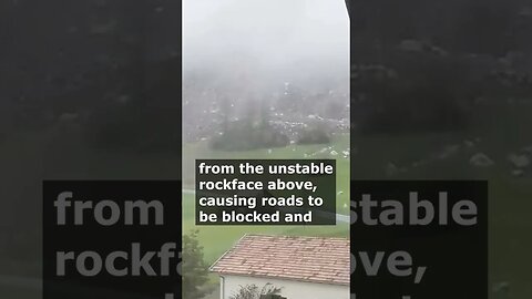 Brienz: Swiss Village Narrowly Escapes Massive Rockfall #reels #short #shorts