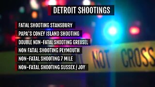 At least 7 people wounded in 6 separate shooting across Detroit