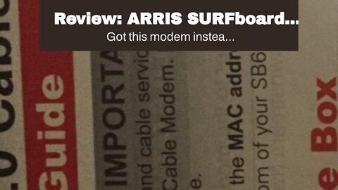 Review: ARRIS SURFboard SBG6900AC Docsis 3.0 16x4 Cable Modem/ Wi-Fi AC1900 Router - Retail Pac...