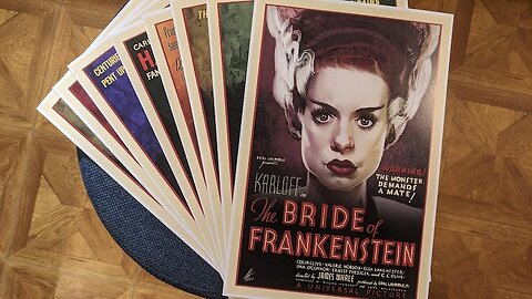 Eight Film Posters Featuring Universal’s Classic Monsters